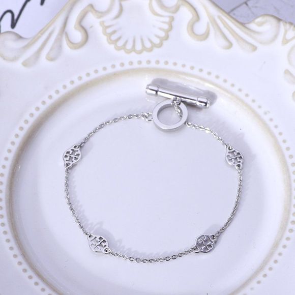 Tory Burch Delicate Toggle Station Chain Bracelet - SILVER - Picture 2 of 9